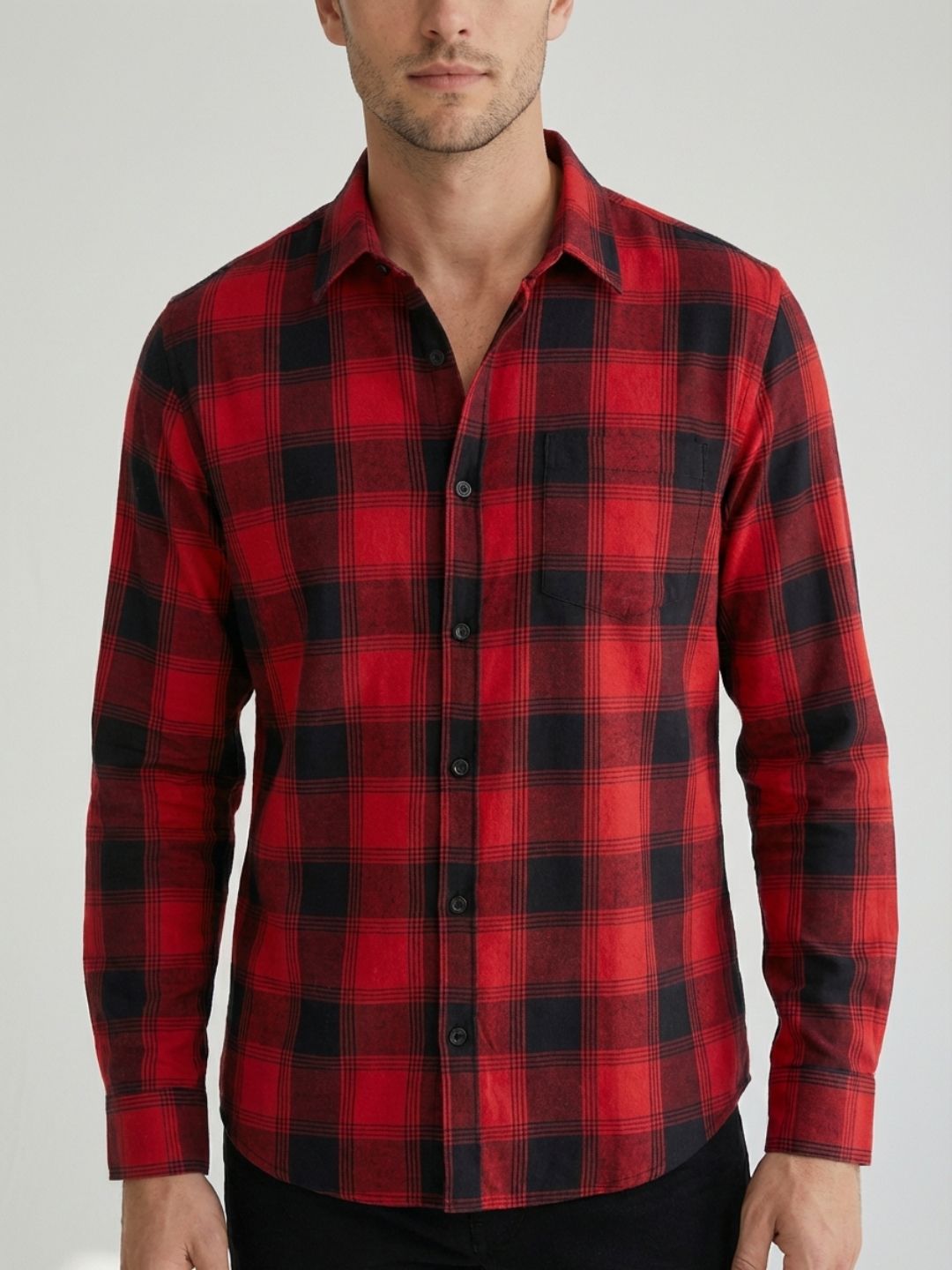 Mokajodi Men's Slim Fit Checks Regular Shirt