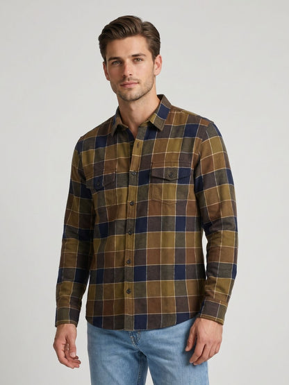 Mokajodi Men's Slim Fit Checks Regular Shirt