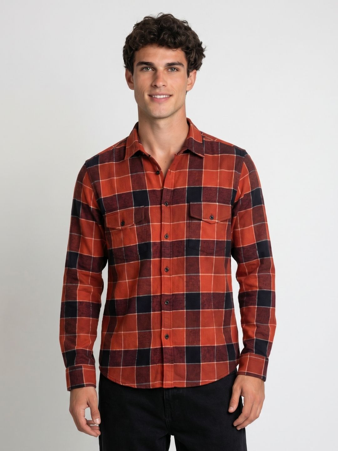 Mokajodi Men's Slim Fit Checks Regular Shirt