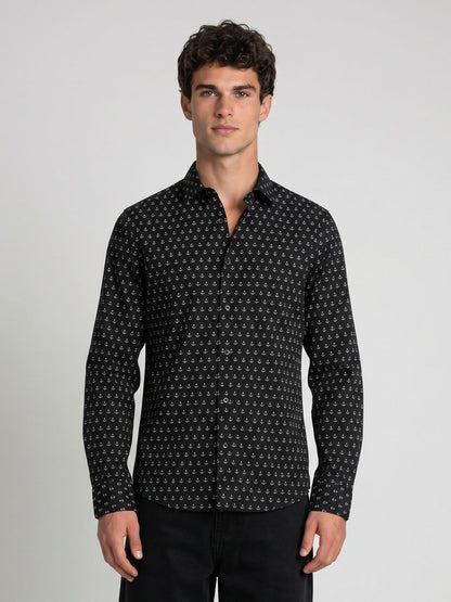 Mokajodi Men's Slim Fit Printed Regular Shirt