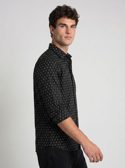 Mokajodi Men's Slim Fit Printed Regular Shirt