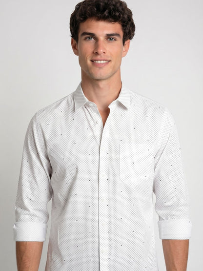 Mokajodi Men's Slim Fit Printed Regular Shirt