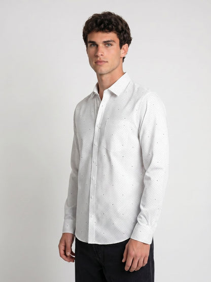 Mokajodi Men's Slim Fit Printed Regular Shirt