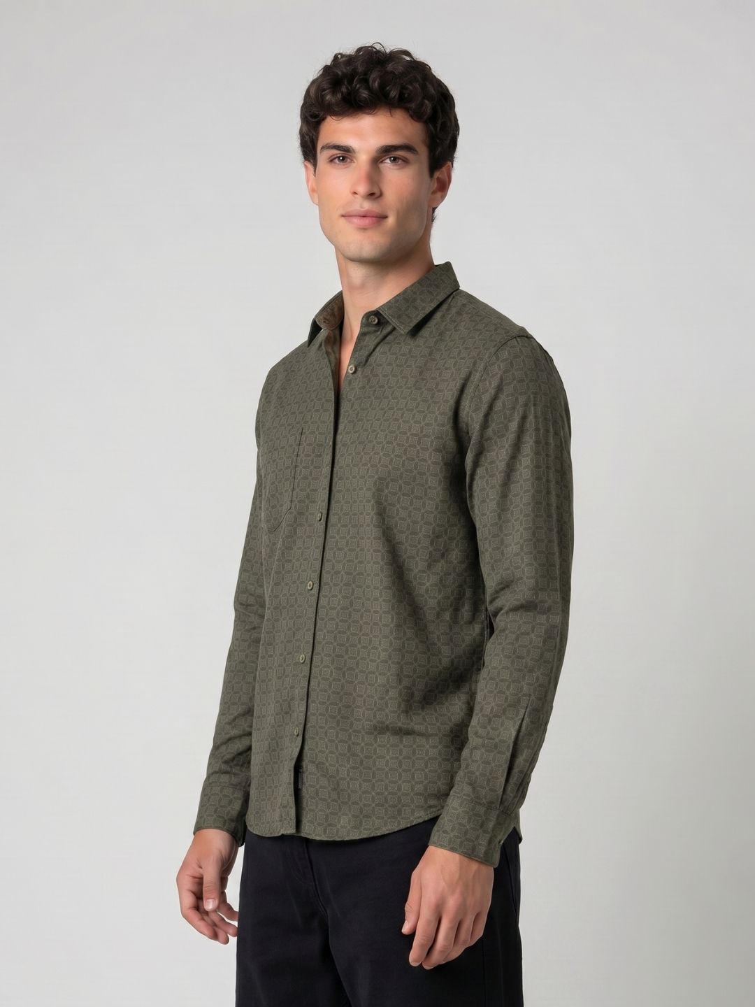 Mokajodi Men's Slim Fit Printed Regular Shirt