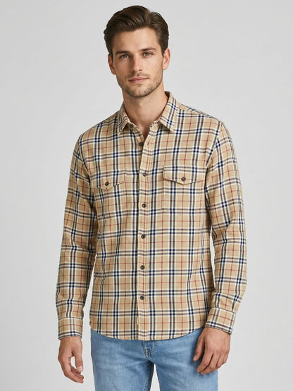 Mokajodi Men's Slim Fit Checks Regular Shirt