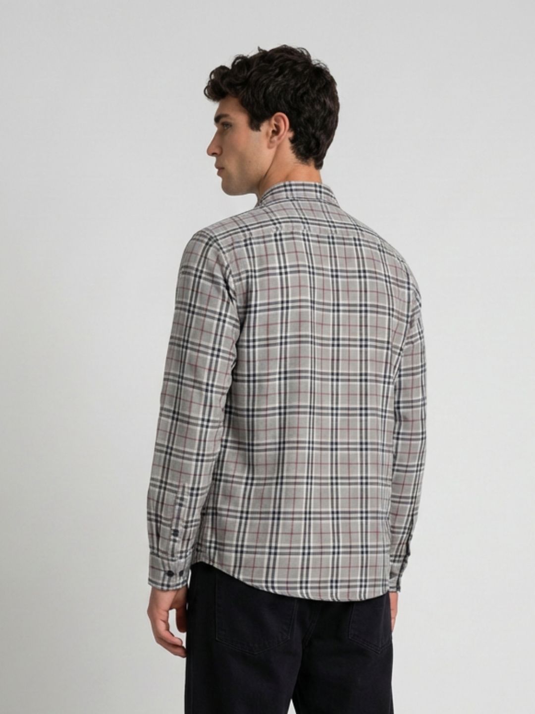 Mokajodi Men's Slim Fit Checks Regular Shirt