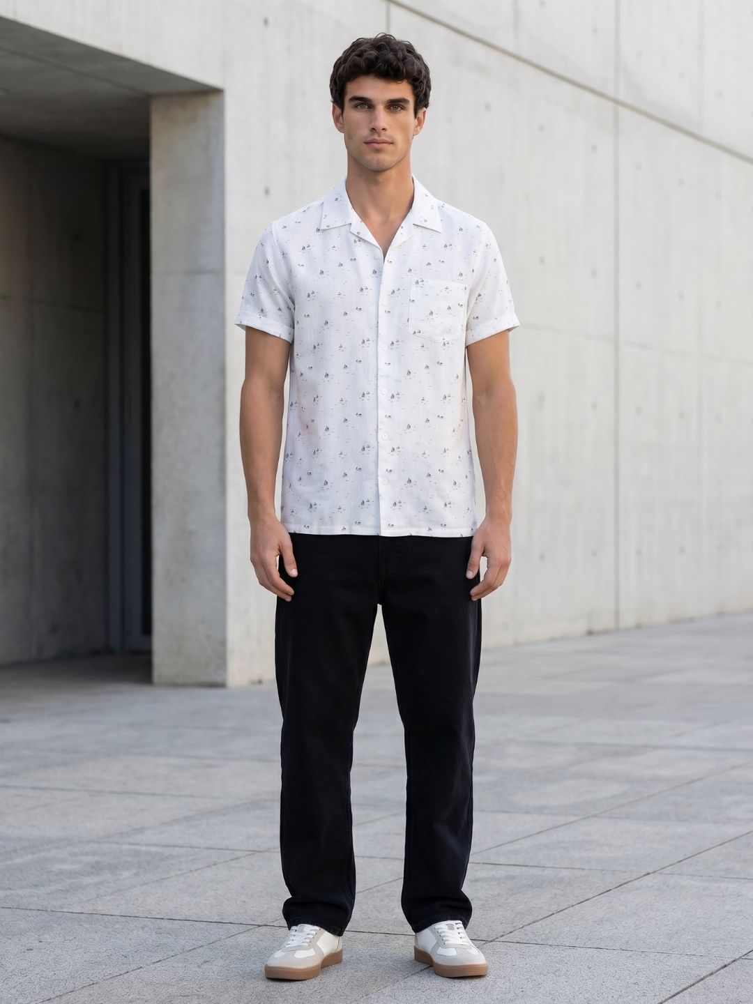 Mokajodi Men's Slim Fit Printed Regular Shirt