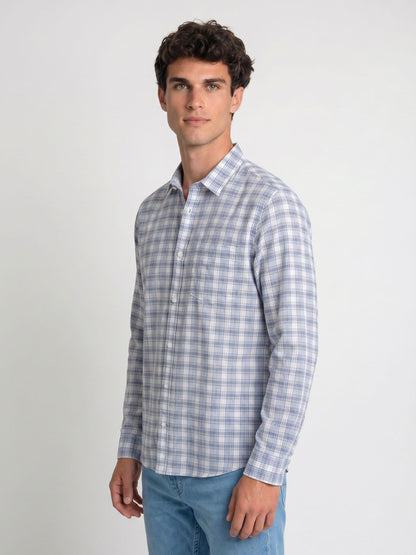 Mokajodi Men's Slim Fit Checks Regular Shirt