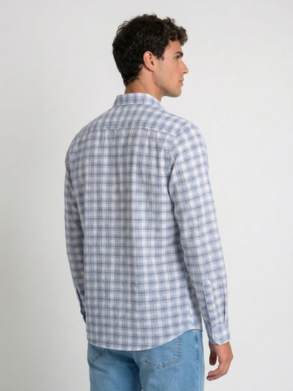 Mokajodi Men's Slim Fit Checks Regular Shirt