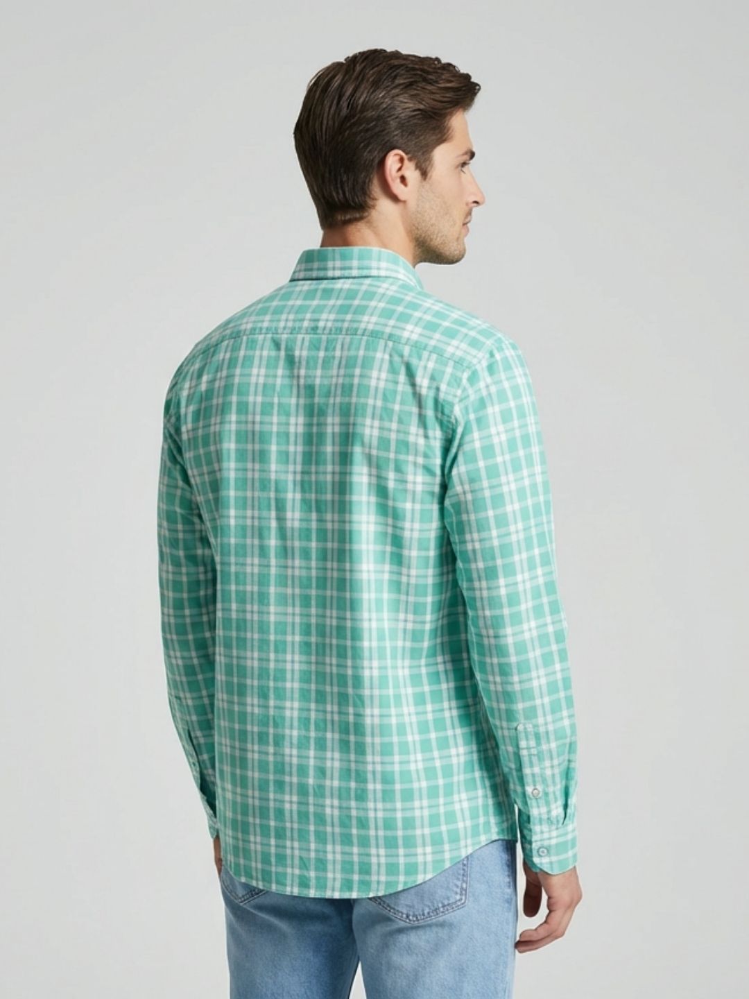 Mokajodi Men's Slim Fit Checks Regular Shirt