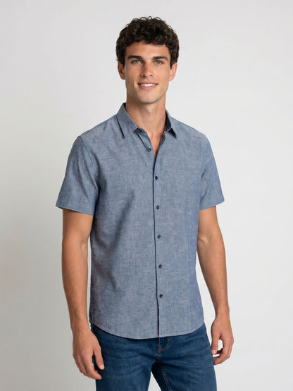 Mokajodi Men's Slim Fit Linen Regular Shirt