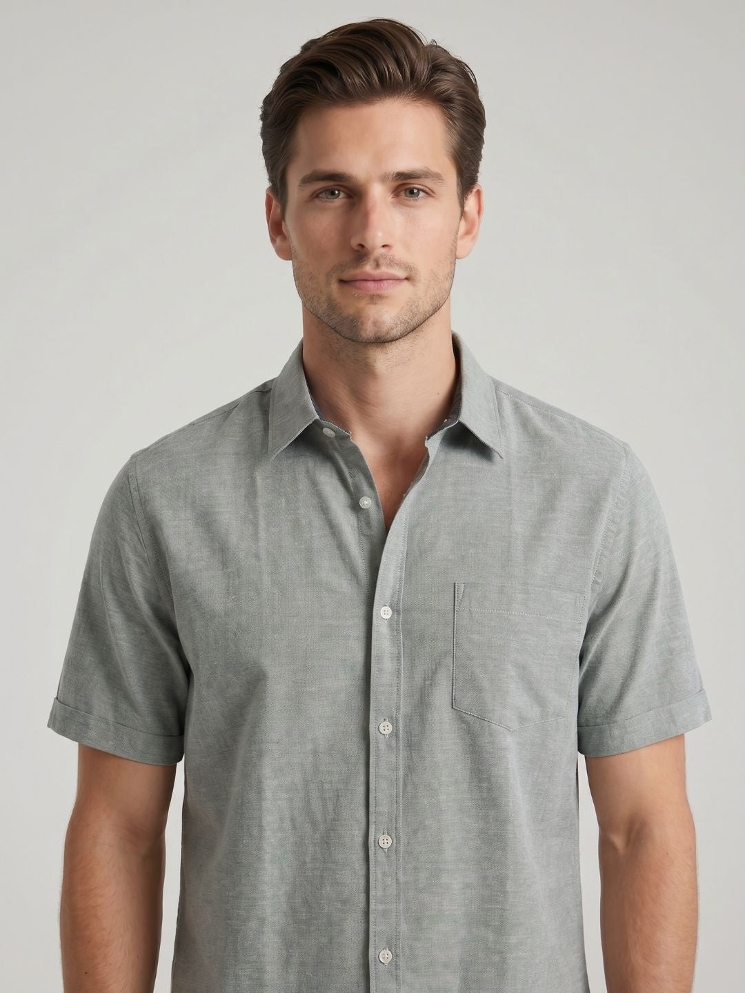 Mokajodi Men's Slim Fit Linen Regular Shirt