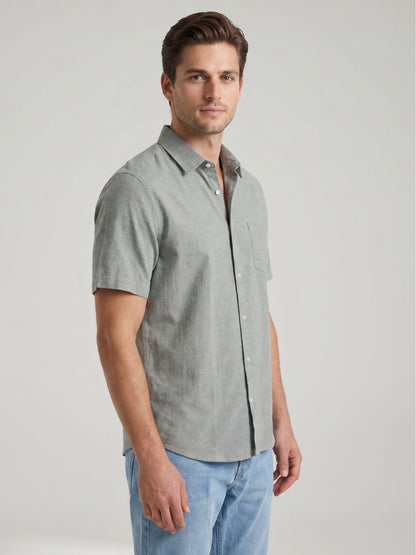 Mokajodi Men's Slim Fit Linen Regular Shirt