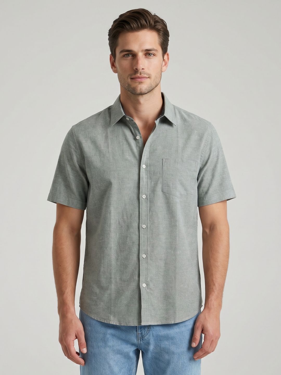 Mokajodi Men's Slim Fit Linen Regular Shirt