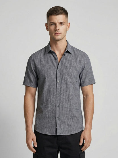Mokajodi Men's Slim Fit Linen Regular Shirt