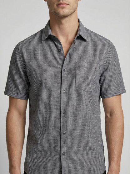 Mokajodi Men's Slim Fit Linen Regular Shirt