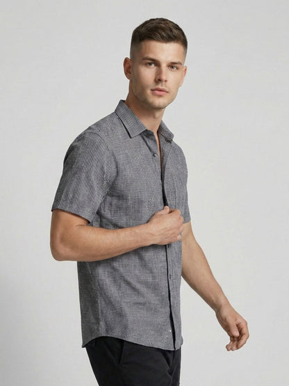Mokajodi Men's Slim Fit Linen Regular Shirt