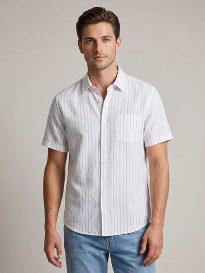 Mokajodi Men's Slim Fit Linen Regular Shirt