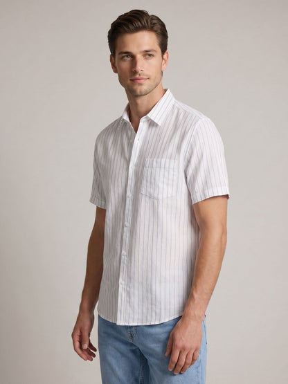 Mokajodi Men's Slim Fit Linen Regular Shirt