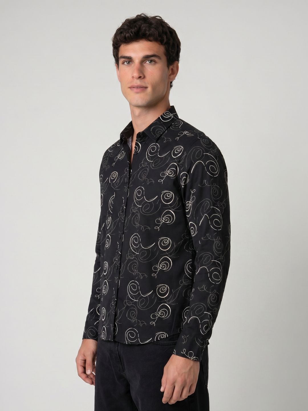 Mokajodi Men's Slim Fit Printed Regular Shirt
