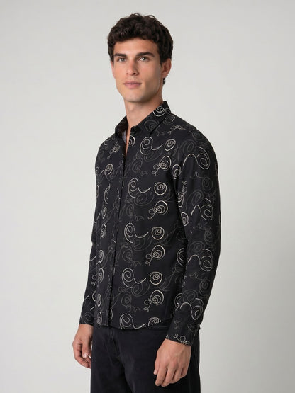 Mokajodi Men's Slim Fit Printed Regular Shirt
