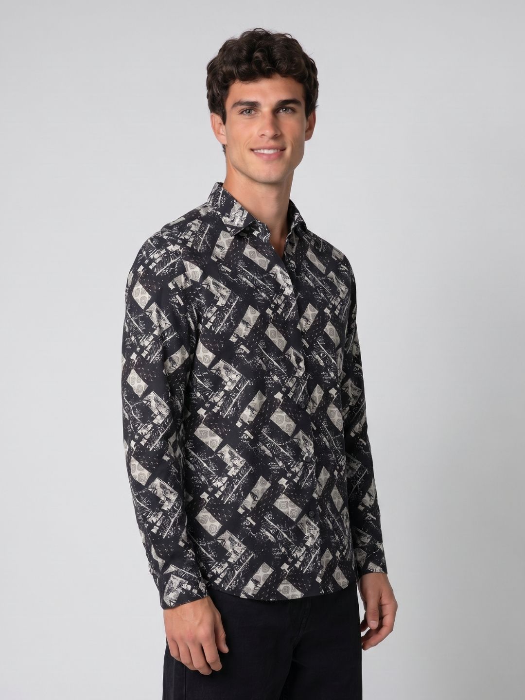 Mokajodi Men's Slim Fit Printed Regular Shirt