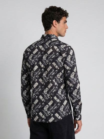 Mokajodi Men's Slim Fit Printed Regular Shirt