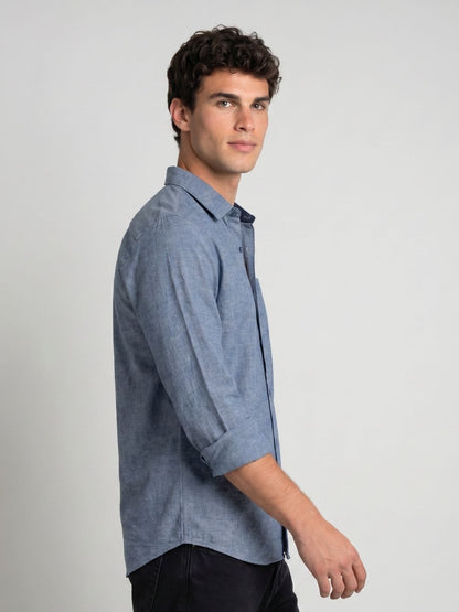 Mokajodi Men's Slim Fit Linen Regular Shirt