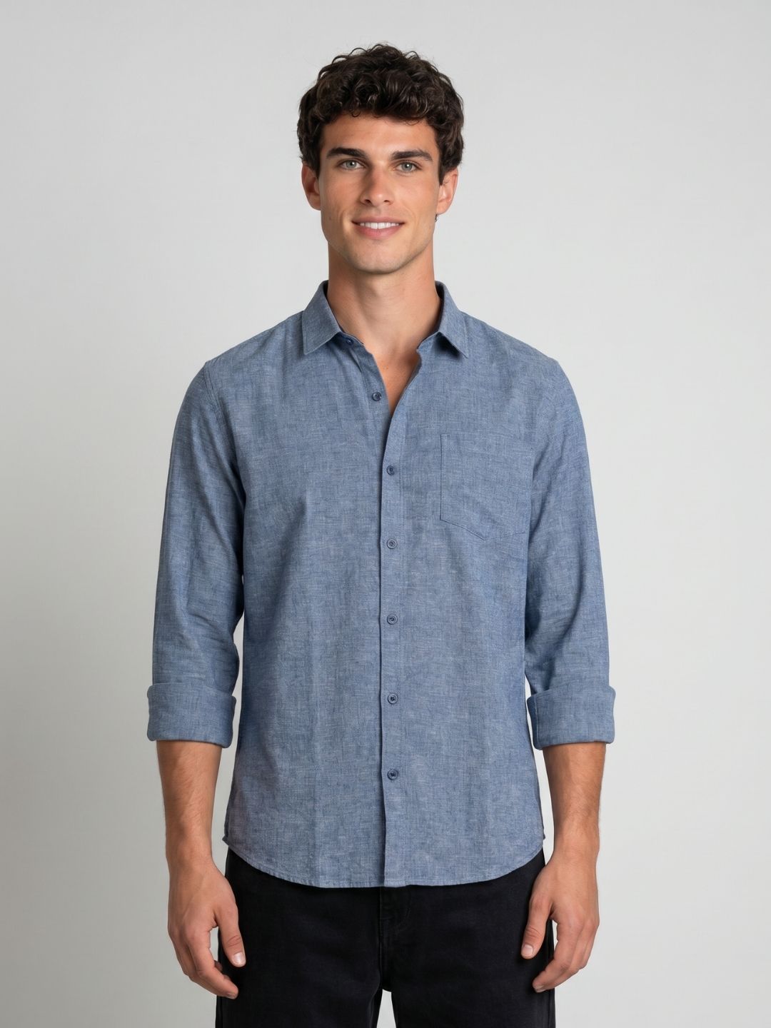 Mokajodi Men's Slim Fit Linen Regular Shirt