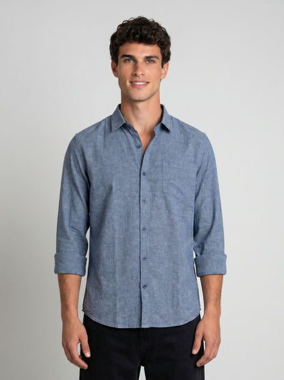 Mokajodi Men's Slim Fit Linen Regular Shirt