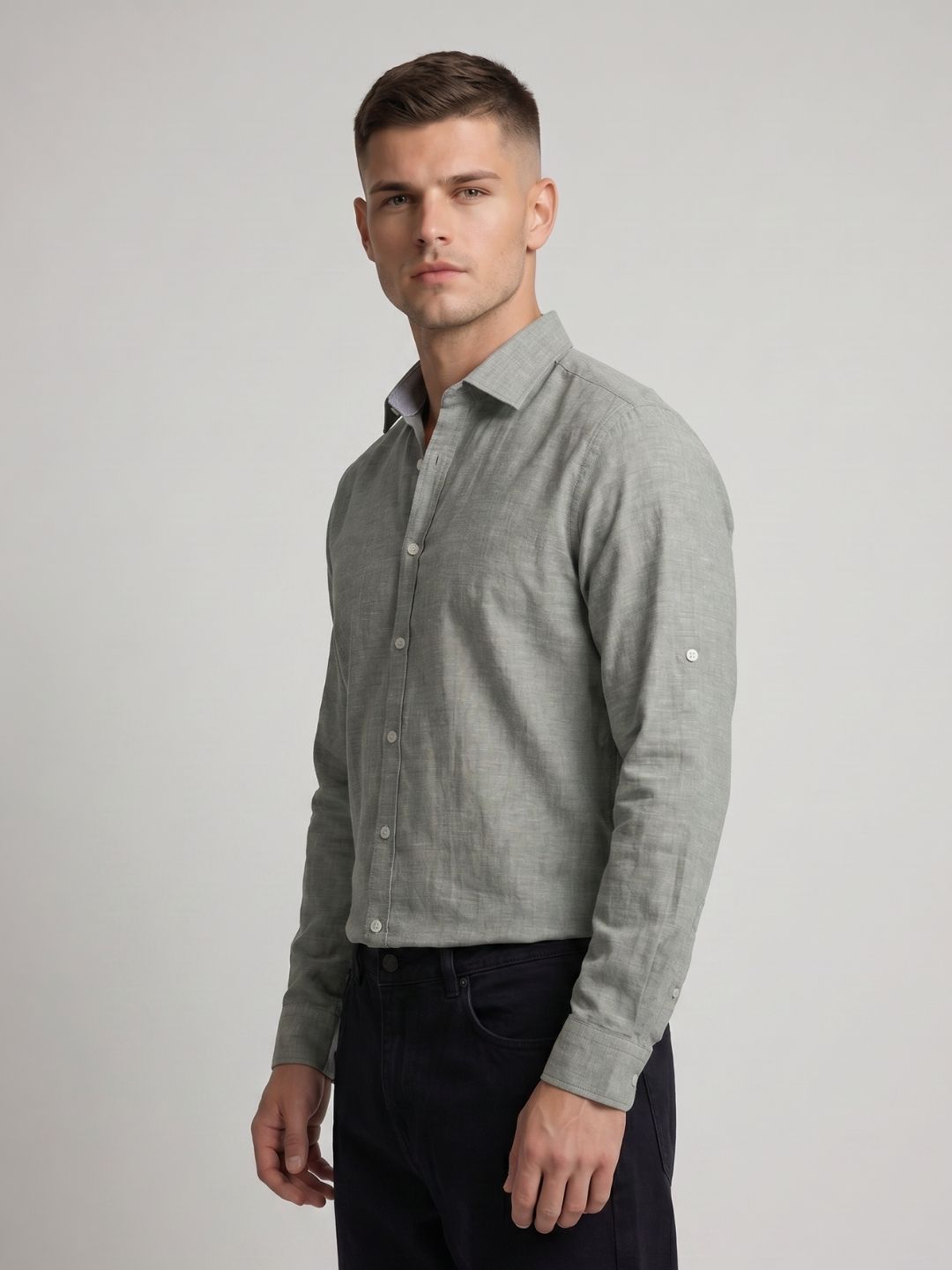 Mokajodi Men's Slim Fit Linen Regular Shirt