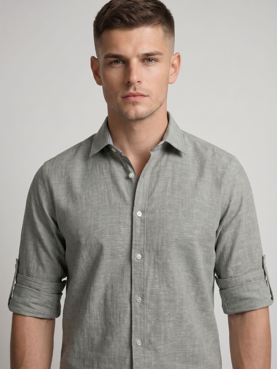 Mokajodi Men's Slim Fit Linen Regular Shirt