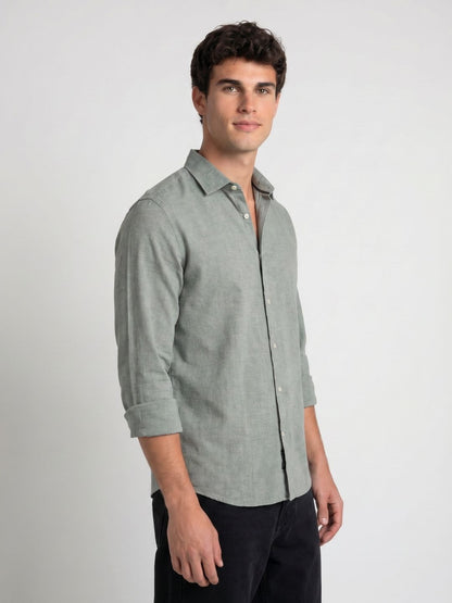 Mokajodi Men's Slim Fit Linen Regular Shirt