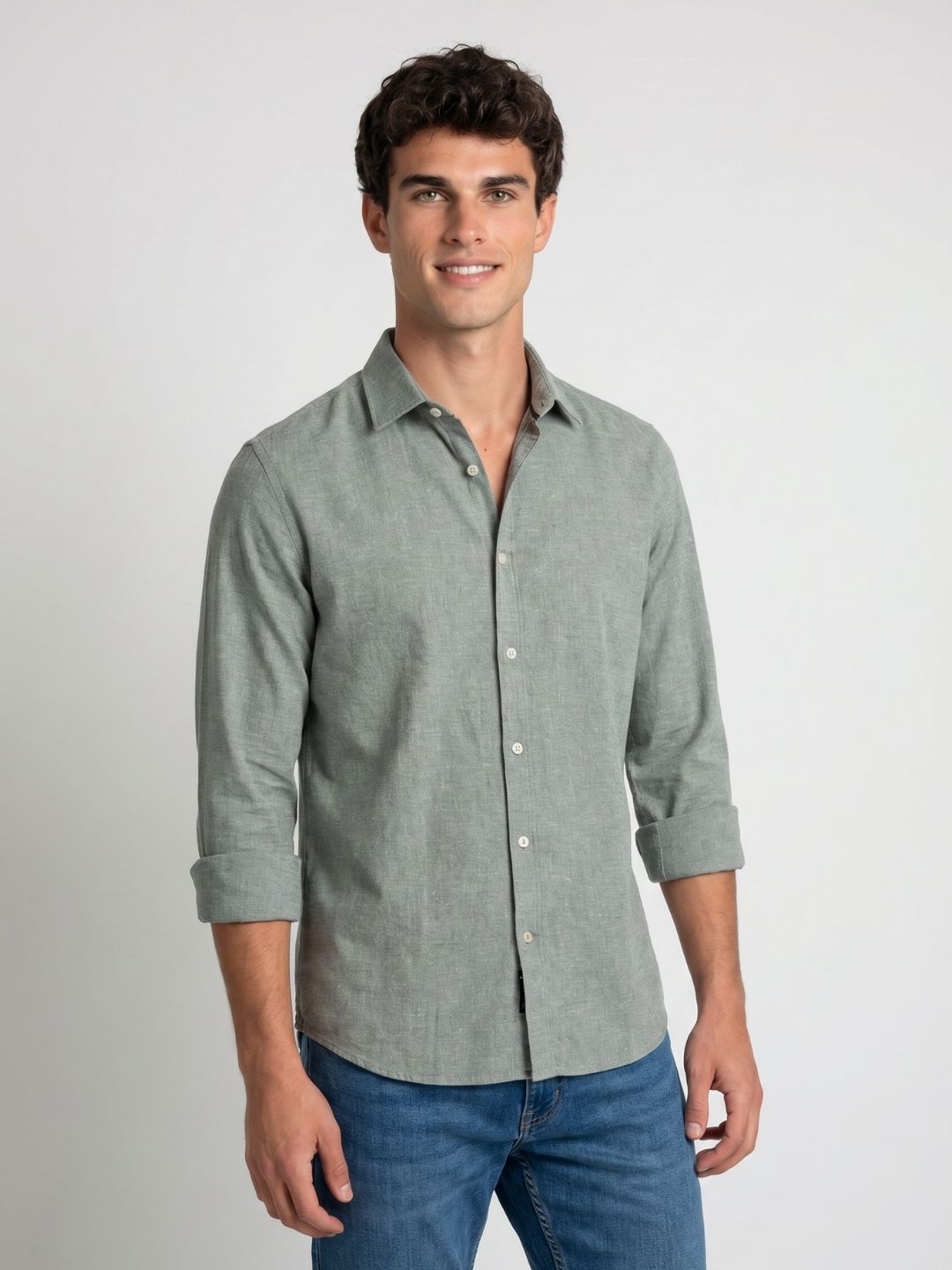 Mokajodi Men's Slim Fit Linen Regular Shirt