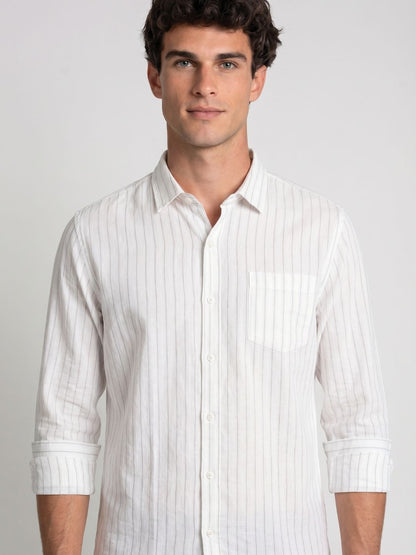 Mokajodi Men's Slim Fit Linen Regular Shirt