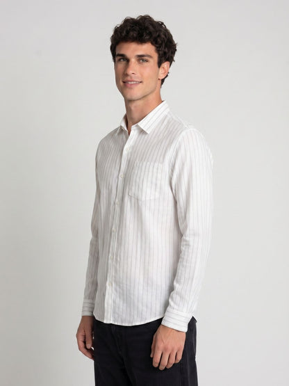 Mokajodi Men's Slim Fit Linen Regular Shirt