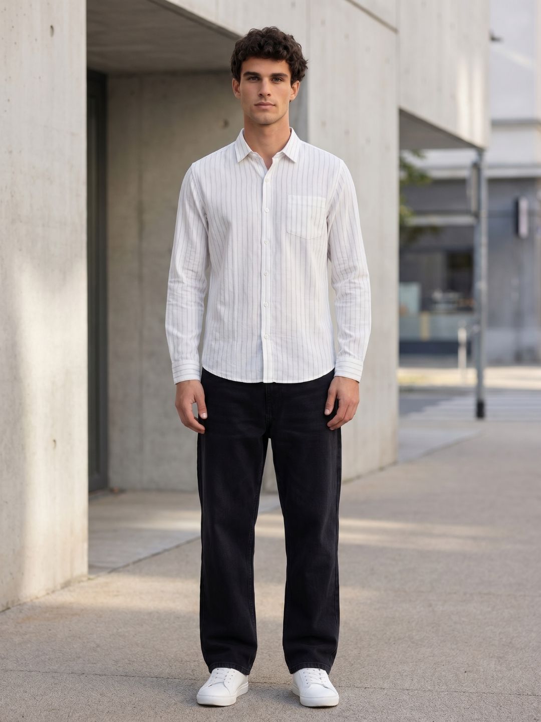 Mokajodi Men's Slim Fit Linen Regular Shirt