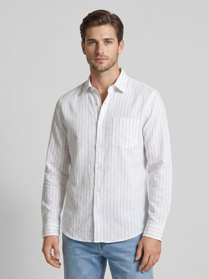 Mokajodi Men's Slim Fit Linen Regular Shirt