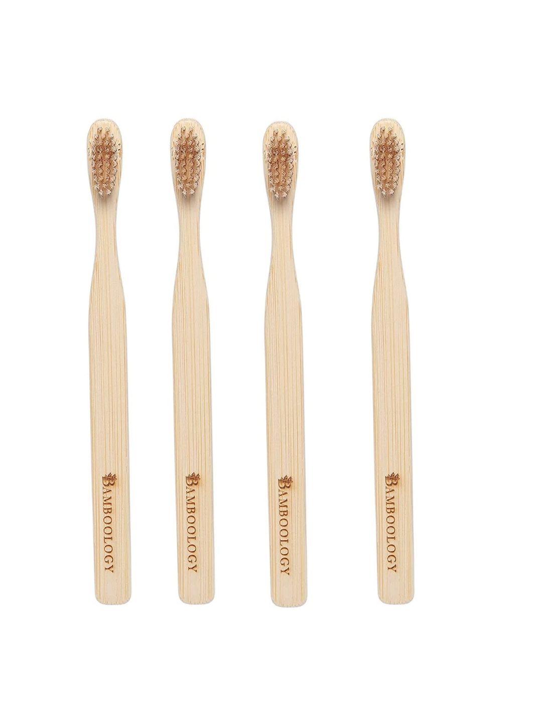 Bamboology Bamboo Toothbrush Soft Plant Based Bristles (Pack of 4)