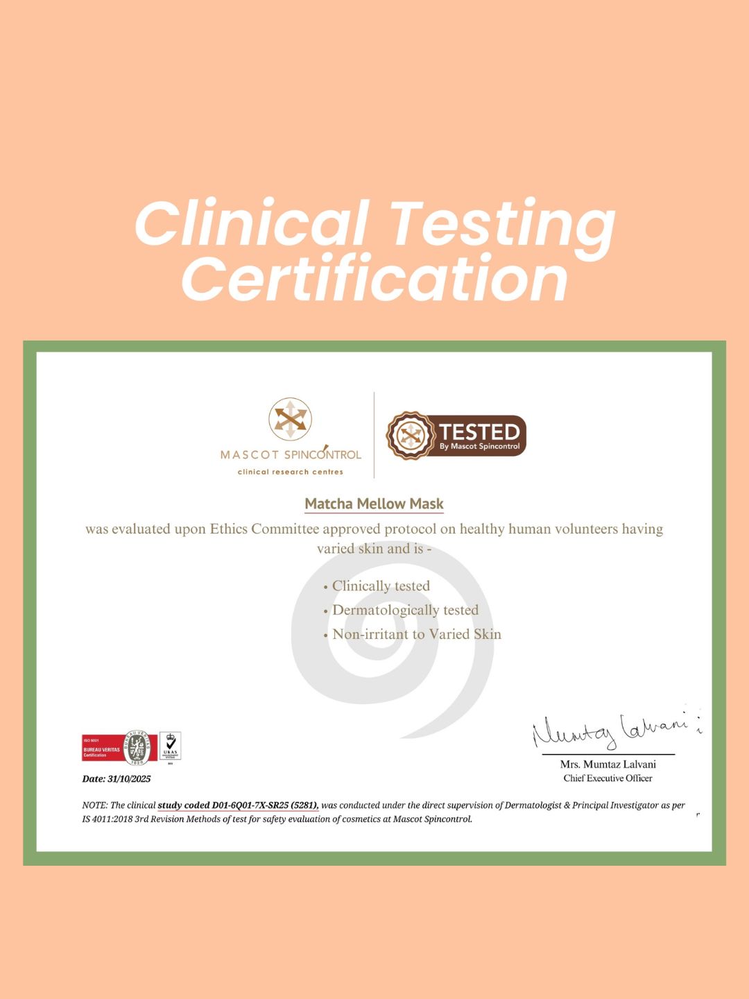 Test Bentica Matcha Mellow Mask (50ml)