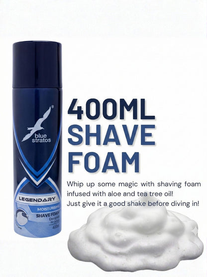Blue Stratos Legendary Shave Foam  (400ml)