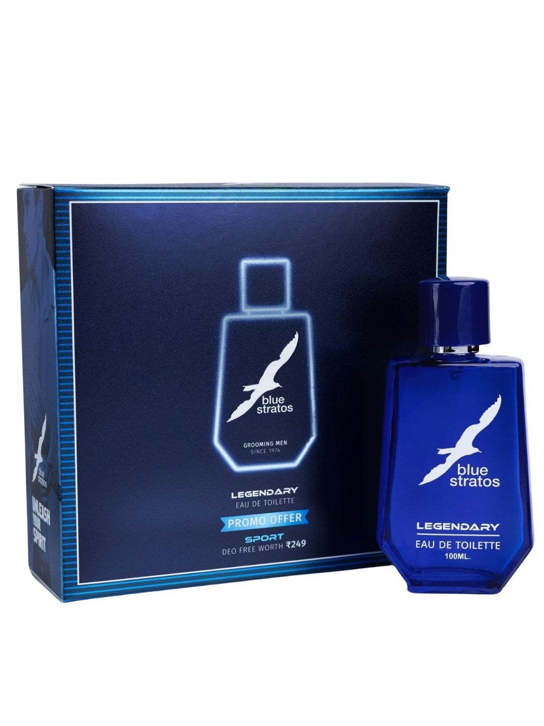 Blue Stratos Legendary Eau de Toilette with  Free Deo  (100ml)