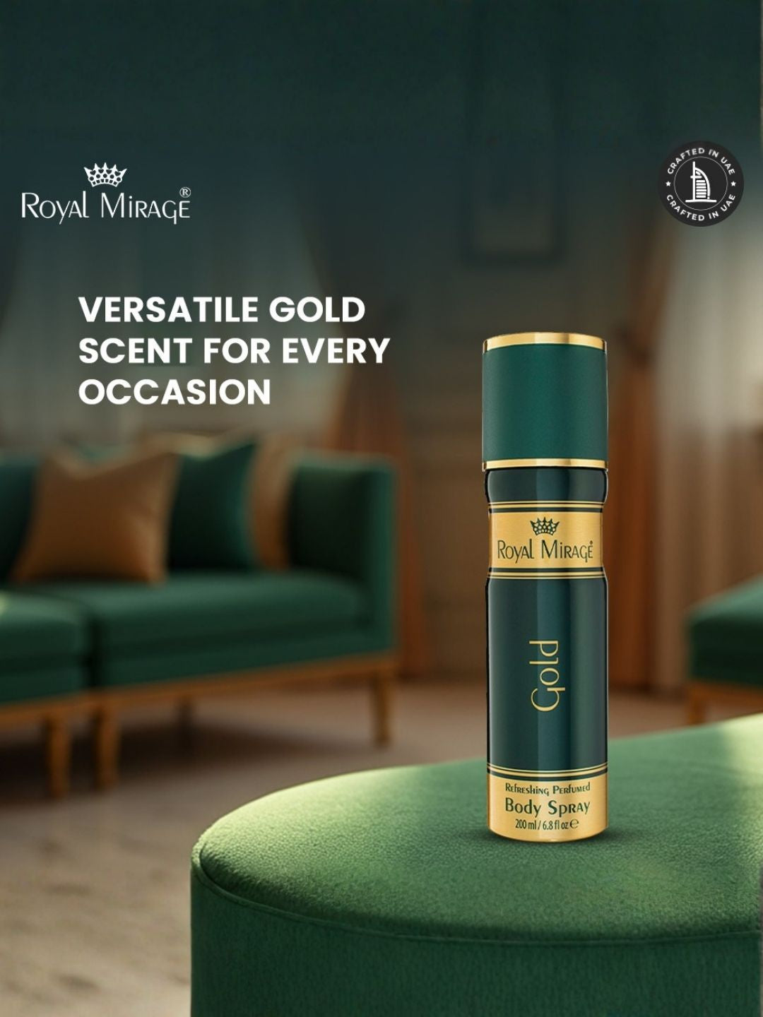 ROYAL MIRAGE BODY SPRAY 200ML GOLD