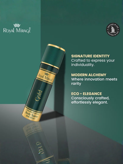 ROYAL MIRAGE BODY SPRAY 200ML GOLD