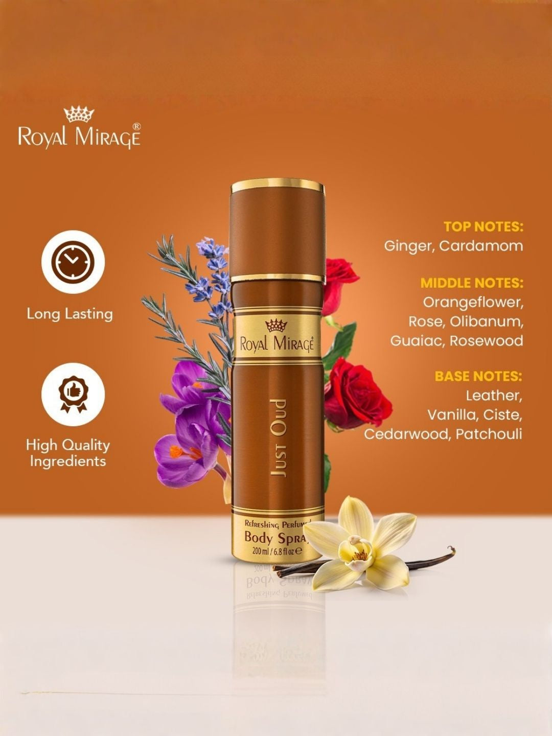 ROYAL MIRAGE BODY SPRAY 200ML JUST OUD
