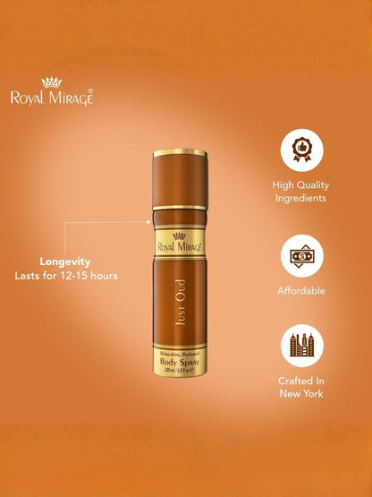 ROYAL MIRAGE BODY SPRAY 200ML JUST OUD