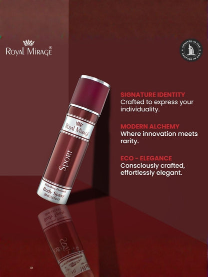ROYAL MIRAGE BODY SPRAY 200ML SPORT