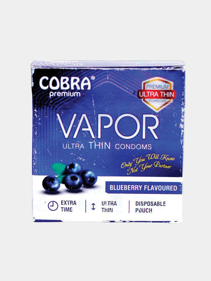 Cobra Premium-Vapor Ultra Thin Blueberry Flavoured Condoms