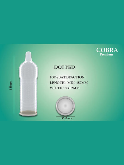 Cobra Premium-Thinness Dotted Apple Flavoured Condoms (Lubricated)