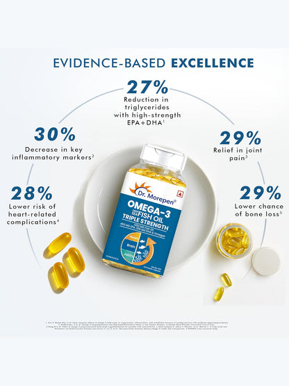 Dr. Morepen Omega 3 Fish Oil Triple Strength 60 Capsules